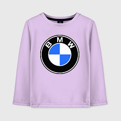 Лонгслив хлопковый детский Logo BMW, цвет: лаванда