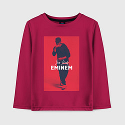 Лонгслив хлопковый детский Slim Shady: Eminem, цвет: маджента