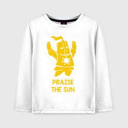 Лонгслив хлопковый детский Praise the Sun, цвет: белый