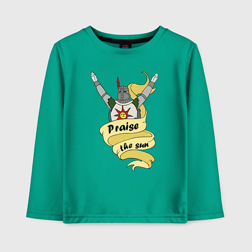 Детский лонгслив Praise the Sun / Зеленый – фото 1