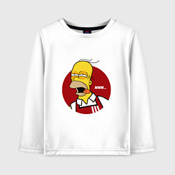 Лонгслив хлопковый детский KFC Homer, цвет: белый