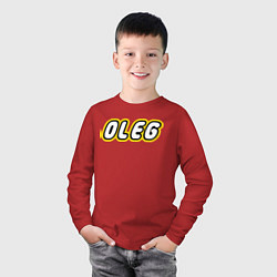 Лонгслив хлопковый детский Oleg, цвет: красный — фото 2
