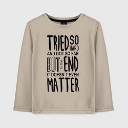 Лонгслив хлопковый детский Linkin Park: Tried so Hard, цвет: миндальный