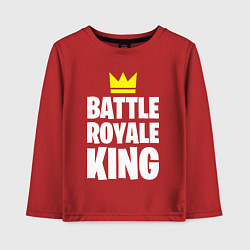 Лонгслив хлопковый детский Battle Royale King, цвет: красный