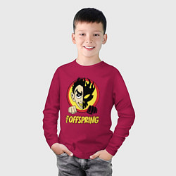 Лонгслив хлопковый детский The Offspring Boy, цвет: маджента — фото 2
