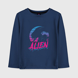Лонгслив хлопковый детский Alien: Retro Style, цвет: тёмно-синий