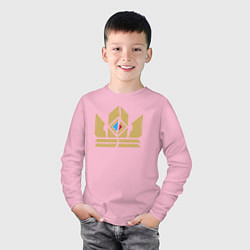 Лонгслив хлопковый детский Gwent Crown, цвет: светло-розовый — фото 2