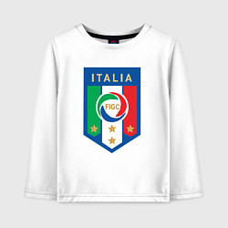 Лонгслив хлопковый детский Italia FIGC, цвет: белый