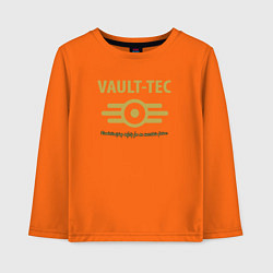 Лонгслив хлопковый детский Vault Tec, цвет: оранжевый