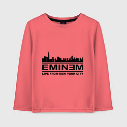 Лонгслив хлопковый детский Eminem: Live from NY, цвет: коралловый
