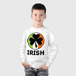 Лонгслив хлопковый детский Irish - цвет флага, цвет: белый — фото 2
