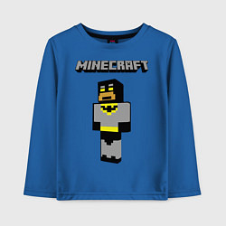 Лонгслив хлопковый детский Minecraft Batman, цвет: синий