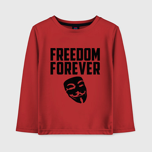 Детский лонгслив Freedom forever / Красный – фото 1