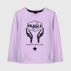 Лонгслив хлопковый детский Fragile Express, цвет: лаванда