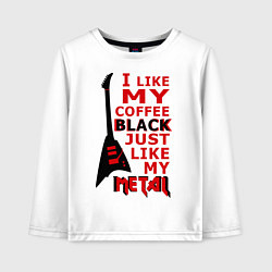 Лонгслив хлопковый детский Mindless Self Indulgence - Coffee black, цвет: белый