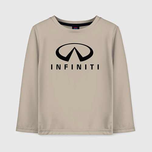 Детский лонгслив Infiniti logo / Миндальный – фото 1