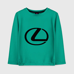Лонгслив хлопковый детский Logo lexus, цвет: зеленый