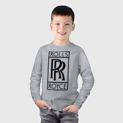 Лонгслив хлопковый детский Rolls-Royce logo, цвет: меланж — фото 2