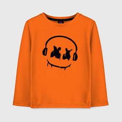 Лонгслив хлопковый детский Marshmello Music, цвет: оранжевый
