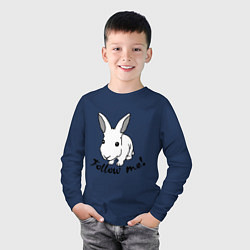 Лонгслив хлопковый детский Rabbit: follow me, цвет: тёмно-синий — фото 2