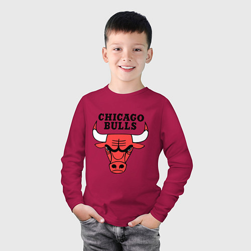 Детский лонгслив Chicago Bulls / Маджента – фото 3