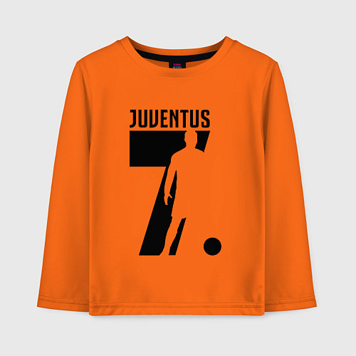 Детский лонгслив Juventus: Ronaldo 7 / Оранжевый – фото 1