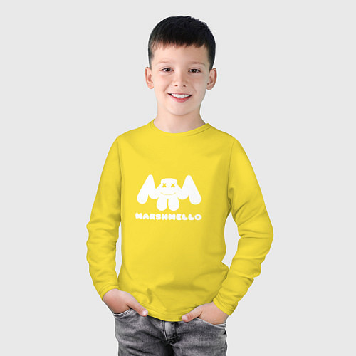 Детский лонгслив Marshmello / Желтый – фото 3