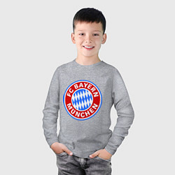 Лонгслив хлопковый детский Bayern Munchen FC, цвет: меланж — фото 2