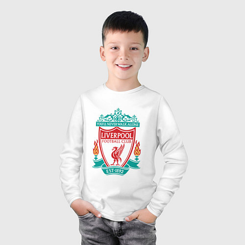 Детский лонгслив Liverpool FC / Белый – фото 3