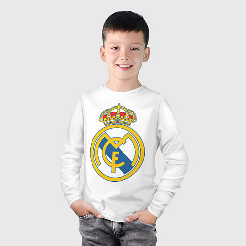 Детский лонгслив Real Madrid FC / Белый – фото 3