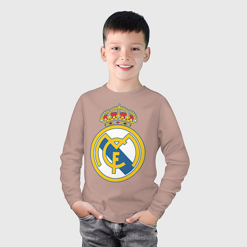 Детский лонгслив Real Madrid FC / Пыльно-розовый – фото 3