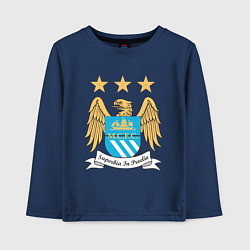 Лонгслив хлопковый детский Manchester City FC, цвет: тёмно-синий