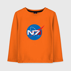 Лонгслив хлопковый детский NASA N7, цвет: оранжевый
