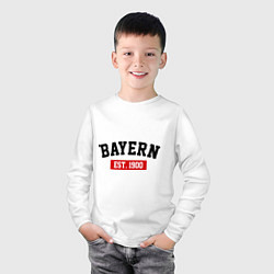 Лонгслив хлопковый детский FC Bayern Est. 1900, цвет: белый — фото 2