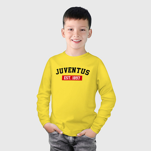 Детский лонгслив FC Juventus Est. 1897 / Желтый – фото 3