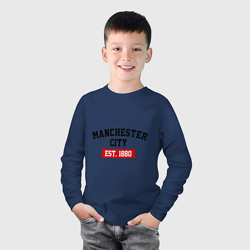 Детский лонгслив FC Manchester City Est. 1880 / Тёмно-синий – фото 3