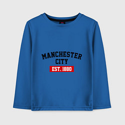 Лонгслив хлопковый детский FC Manchester City Est. 1880, цвет: синий