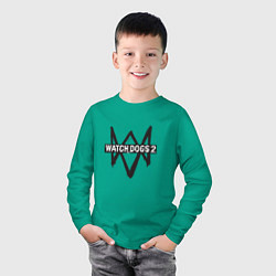Лонгслив хлопковый детский Watch Dogs 2, цвет: зеленый — фото 2