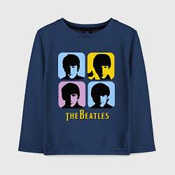 Лонгслив хлопковый детский The Beatles: pop-art, цвет: тёмно-синий