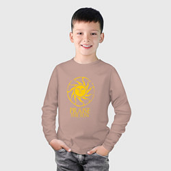 Лонгслив хлопковый детский Praise The Sun, цвет: пыльно-розовый — фото 2