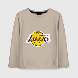 Лонгслив хлопковый детский LA Lakers, цвет: миндальный