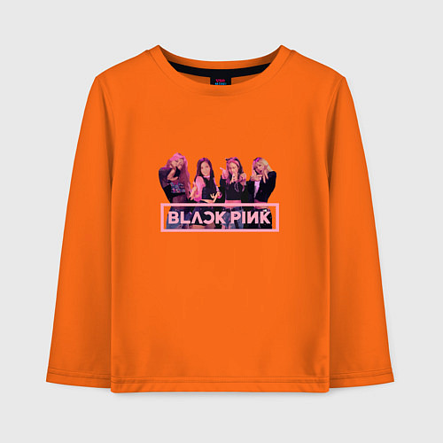 Детский лонгслив Black Pink Band / Оранжевый – фото 1