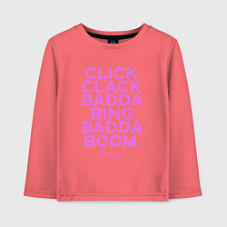 Детский лонгслив Click Clack Black Pink