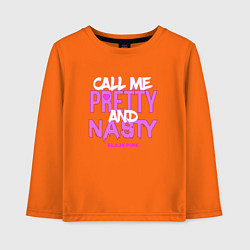 Лонгслив хлопковый детский Call Me Pretty & Nasty, цвет: оранжевый