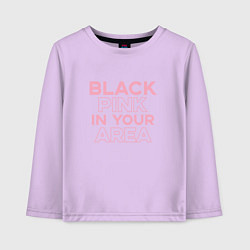 Детский лонгслив Black Pink in youe area