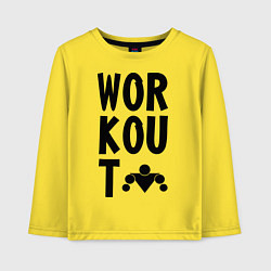 Лонгслив хлопковый детский WorkOut: Street Style, цвет: желтый