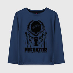 Лонгслив хлопковый детский Predator Mask, цвет: тёмно-синий