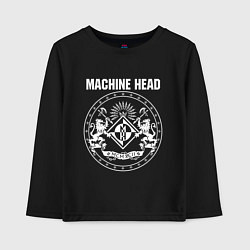 Лонгслив хлопковый детский Machine Head MCMXCII, цвет: черный