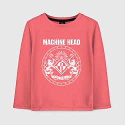 Лонгслив хлопковый детский Machine Head MCMXCII, цвет: коралловый