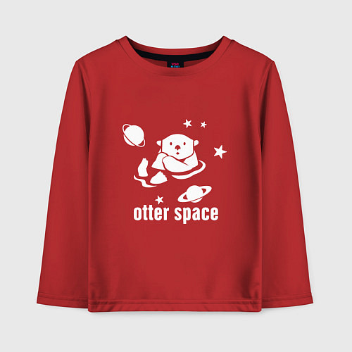 Детский лонгслив Otter Space / Красный – фото 1